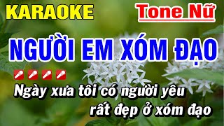 Karaoke Người Em Xóm Đạo Tone Nữ Nhạc Sống (A#m) Hoài Phong Organ