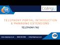 Telephony Portal Introduction & Managing Extensions | Quick Tutorial