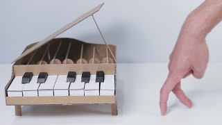 How to make Amazing Cardboard Grand Piano for finger man