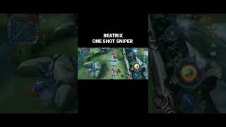 Beatrix one shot sniper #shorts #mlbb #tiktok