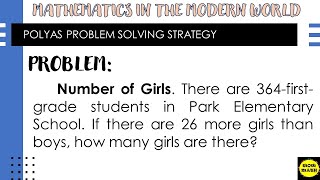 POLYA'S PROBLEM SOLVING STRATEGY PART 1