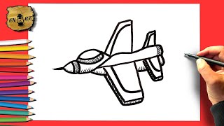How to draw a fighter jet drawing step by step