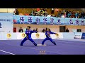 double tai ji quan 混合双人太极拳 第3名 广东 卢向成 梁壁荧 9.56分 guang dong lu xiang cheng liang bi ying