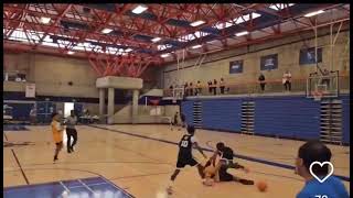 A black high school basketball player stomped on an Asian opponent’s head.