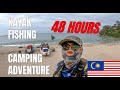 48 Hours Remote Camping | Di Badai Hujan Ribut | Kayak Fishing Camping Adventure MALAYSIA  PART 1/2