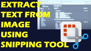 Windows 11: Extract text from image using Snipping Tool