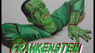 Drawing Halloween: Frankenstein/Dibujo Halloween