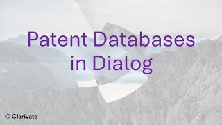 Patent Databases in Dialog