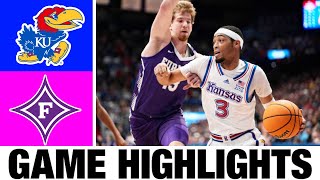 #1 Kansas vs Furman Highlights | NCAA Men's Basketball | 2024 College Basketball