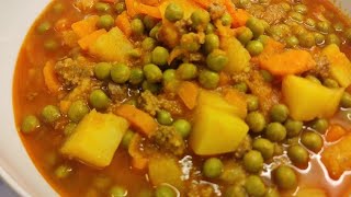 طريقة بزالية بمرقة و رز على طريقتي (يخنة البزالية ) و لا اطيب... هل اكلة مالها اسم 😅😅