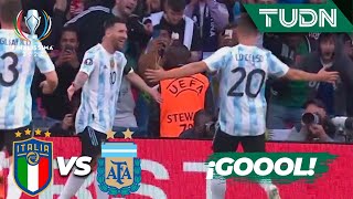 ¡JUGADÓN DE MESSI! Asiste para el gol de Lautaro | Italia 0-1 Argentina | Finalissima 2022 | TUDN
