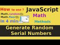How to Use JavaScript Math Object - Generate Random serial numbers