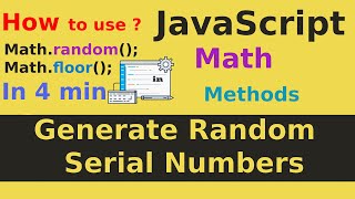 How to Use JavaScript Math Object - Generate Random serial numbers
