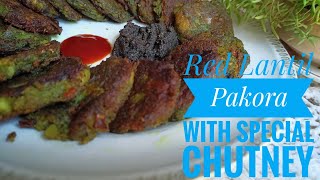 Red Lantil Pakora with Special Chutney/মছুৰ দাইলৰ বৰ আৰু চাটনি