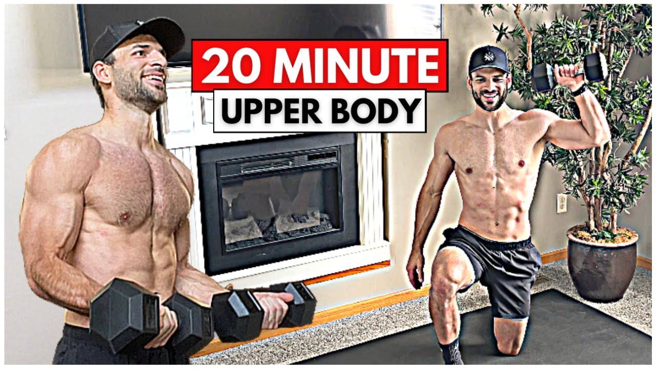 20 Min UPPER Body Strength Dumbbell Workout For Men At Home - YouTube