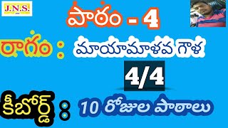 Keyboard classes -  4      lessons 1 -  10   4/4   మాయామాళవగౌళ రాగం