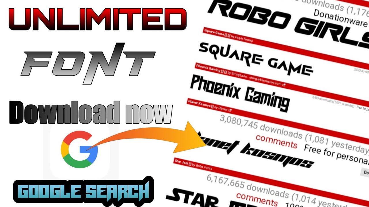 Unlimited Font Download On Google Download Now Pixellab Font
