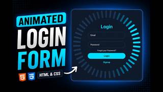 Modern Animated Login Form with HTML & CSS