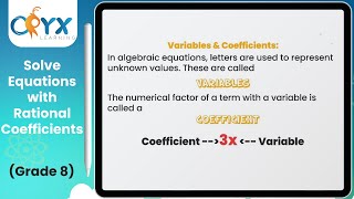 Solve Equations with Rational Coefficients | Grade 8 Math | Oryx Learning