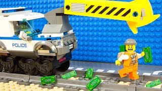 Lego Train Police Excavator Transport Fail