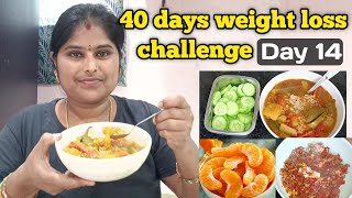 #weightloss Day 14🤩 40 days weight loss challenge|intermittent fasting|srikakulam telugu inti vlogs|