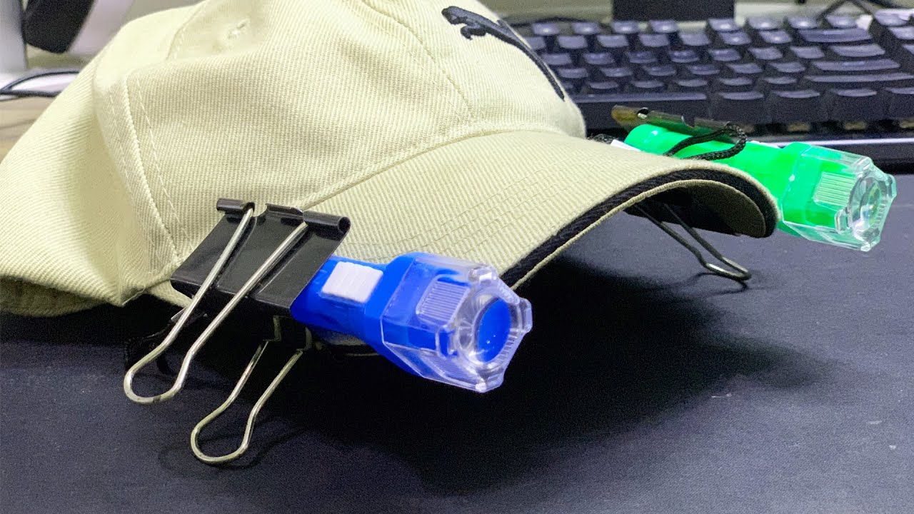 Binder Clip Life Hacks Cap Flashlight Shorts Youtube