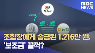 조합장에게 송금된 1,216만 원.. '보조금' 꿀꺽? (2024.06.17/뉴스데스크/전주MBC)