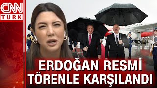 Cumhurbaşkanı Erdoğan görüşmeler öncesi resmi törenle karşılandı