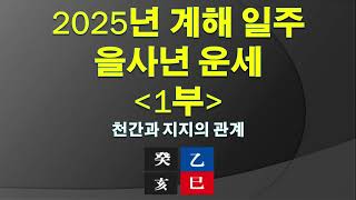 2025년 계해 일주 을사년 운세 1부