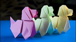 Easy way to make a paper Dog |  Origami Dog