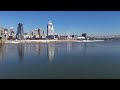 snowy greater cincinnati through the lens of a drone