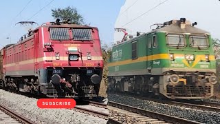 😱Back to Back High Speed Train [WAP-4 Utkrisht+WAP-7 LHB]|| #railgadi #railway  @IRLSomnath