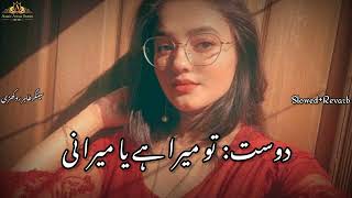 Dost | Tu Mera Hai Ya Mera Ni Tahir Khan Rokhri New Hit Song 2023 Aamir Awan Status