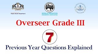 Part 7 : Kerala PSC Overseer Grade 3- Previous year Questions with Explanation for Upcoming PSC Exam