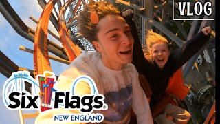 Visiting New England’s LARGEST Theme Park?! Six Flags New England - Agawam, MA | VLOG [10/15/23]