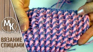 Elastic two-tone spokes. Knitting patterns. Video tutorials. MK.