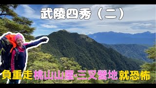 2021.8.30 負重走桃山山屋到三叉營地 3.5hr 路徑上上下下不好走 建議住桃山輕裝往返