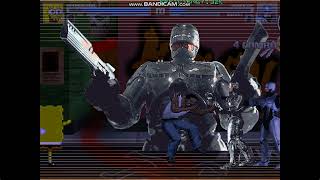 mugen-SpongeBob and Carl Johnson Vs Robocop and Robocable