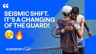 Changing of the guard! Novak Djokovic STUNNED by Jannik Sinner 😮‍💨🇮🇹 | Australian Open 2024 🇦🇺
