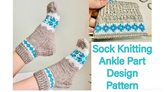 How to Knit Socks Start to Finish Part 2 Ankle Portion Design Pattern #fun #craft #socks #how #life