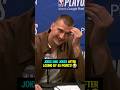 Jokic trying to compose himself after cracking jokes😭