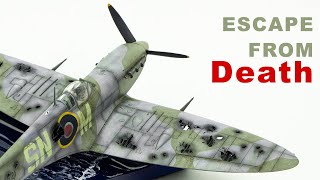 Escape From Death Diorama - Tamiya 1/48 Spitfire Mk.Vb - (Epoxy Resin Water Diorama)