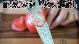 【包丁】龍泉刃物の「梵天雲龍」を開封＆レビュー / Japanese Knife Ryusen Bontenunryu