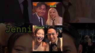 Rosé and Jennie with Lee Jung Jae 🤯✨!! #rosé #jennie #blackpink #squidgame #shorts #fyp #leejungjae