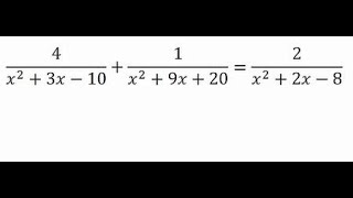 Solving Rational Equations - Linear One Solution Example 3