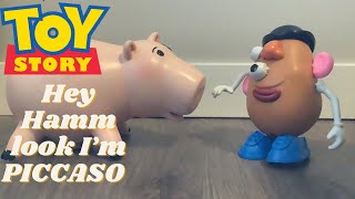 Toy Story Live action scene: Hey Hamm Look I’m Piccaso