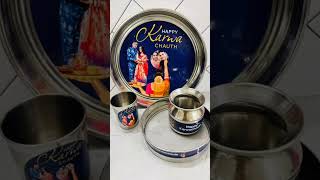 karwachuth special customised thali set.        #2023 #tready #customised #karwachauth