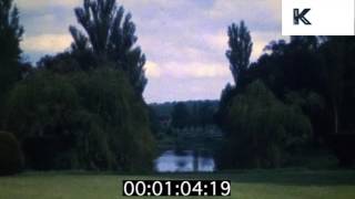 1980s UK, Henley on Thames, Fawley Court, Home Movies