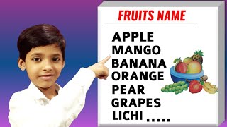 Fruit Names In English with spelling | Kids learning Fruits | Fruits spelling for kids