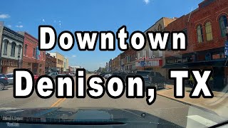 Driving Downtown Denison, TX (II) (Better Dash Cam)